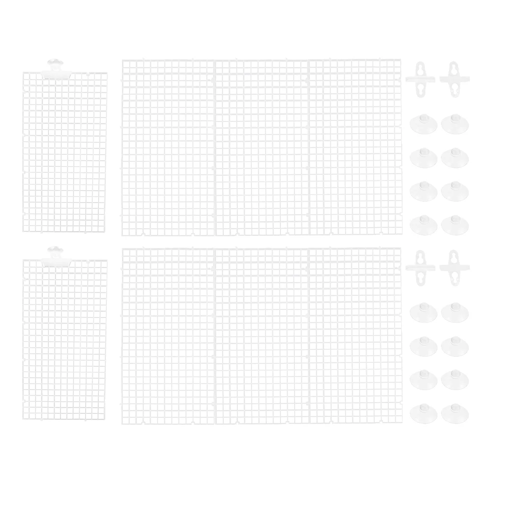 

1 set 1 Set Plastic Isolation Plate Durable Smooth Grid For Betta Separation Aquarium Tray Separator For Fish Reptiles Tank