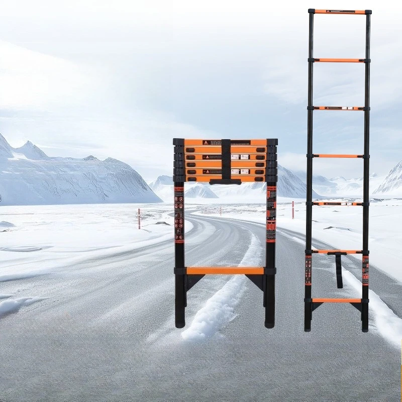 

Telescopic Ladder Lift Straight Ladder Folding Engineering Household Escalator Multipurpose Outdoor Portable Wall Ladder