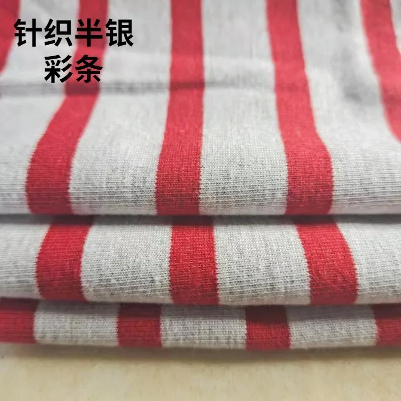 Half silver fabric knitted silver fiber color bar knitted silver fiber maternity clothing radiation protection fabric
