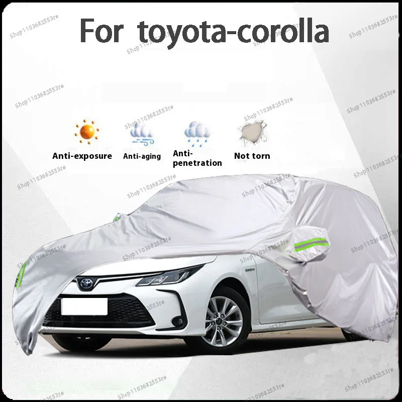 

For Toyota Corolla Fit Car Cover Waterproof Dustproof, Sunshade (UV) Snowproof | Silve Full Cover with All-Day Protection