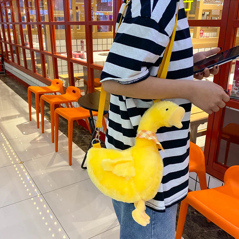 Casual Ugly Duck Duck Versatile Crossbody Bag For Girls Duck Doll Bag