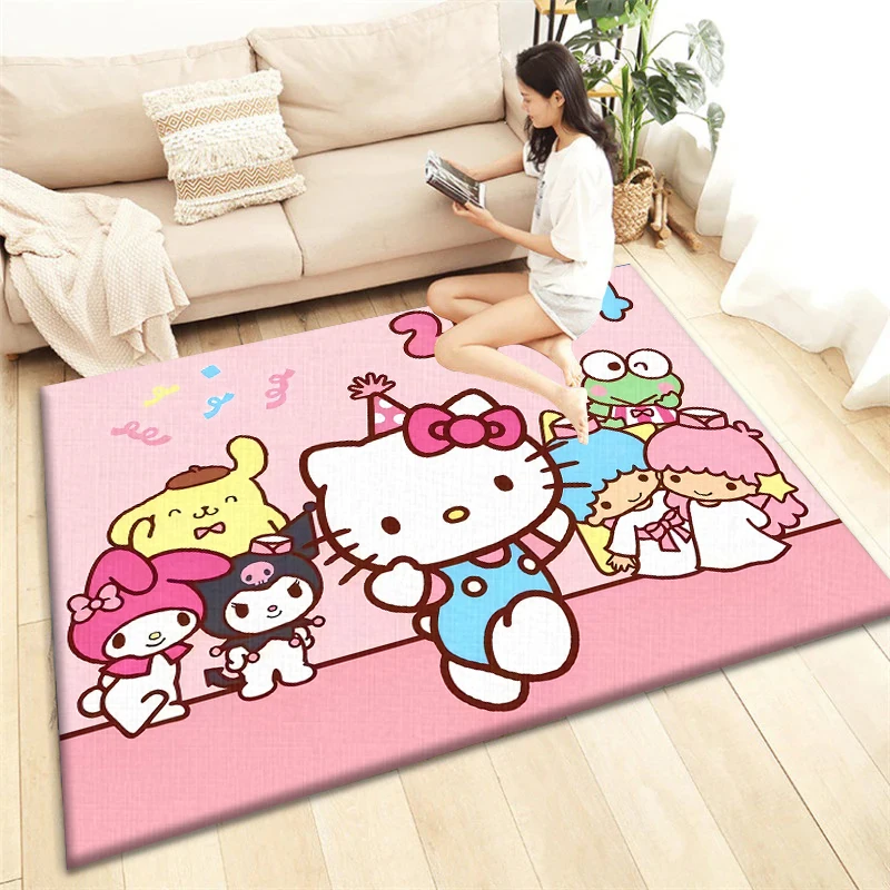 Hello Kitty Carpet, Living room Bedroom floor mat Kitchen mat Bedroom Mat,bedroom decor birthday gift Yoga mat ,bedroom ,rug