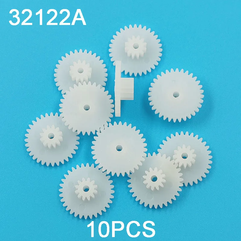 32122A 0.5M Plastic Steampunk Gears OD 17mm 32T + 12 Teeth 2mm Tight Fiting DIY Model Gears 32+12T