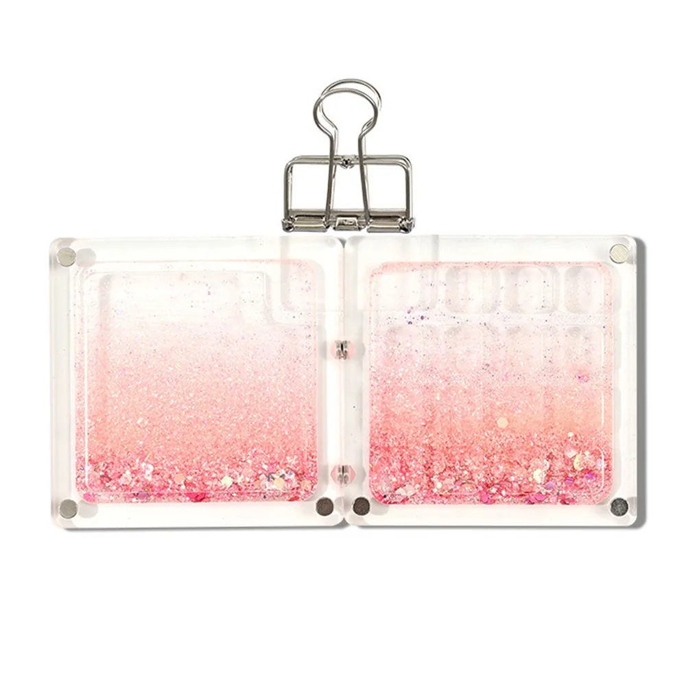 

Acrylic Watercolor Paint Palette Quicksand Magnetic Travel Painting Tray Mini Can Shake Paint Pigment Box Travel