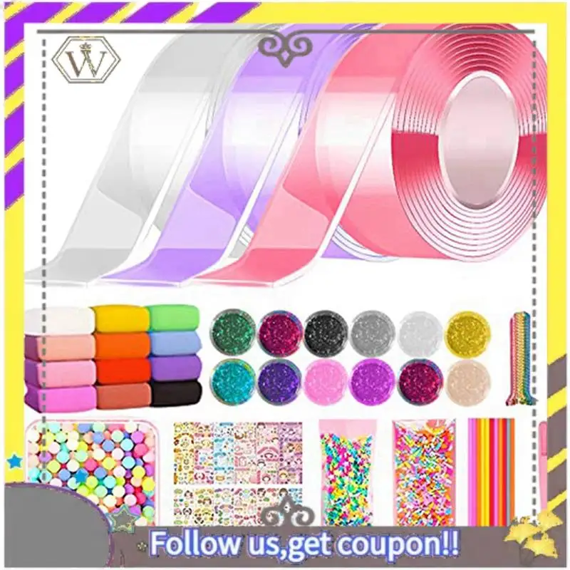 Nuevo Kit de burbujas de Nano cinta de Color para niños bola adhesiva mágica DIY burbujas elásticas Nano cinta Nanos cinta de globos de burbujas