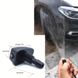 2 Pcs/Set Car Universal Front Windshield Wiper Nozzle Jet Sprayer Kits Sprinkler Water Fan Spout Cover Washer Outlet Adjustment