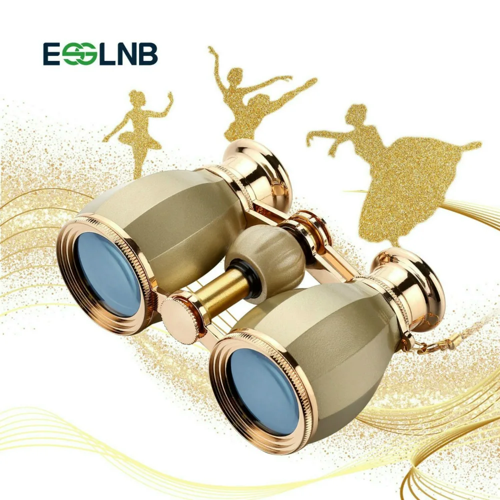 4X30mm Opera Glasses Binoculars, Theatre Glasses Compact Binoculars for Women Adults with Removable Chain