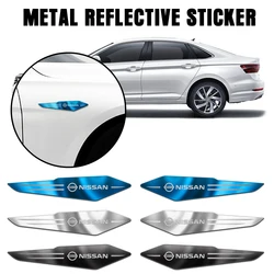 2Pcs Metal Car Wing Right & Left Side Logo Fender Decoration Sticker for Nissan X-trail Micra Juke Teana Qashqai Leaf GTR Sylphy