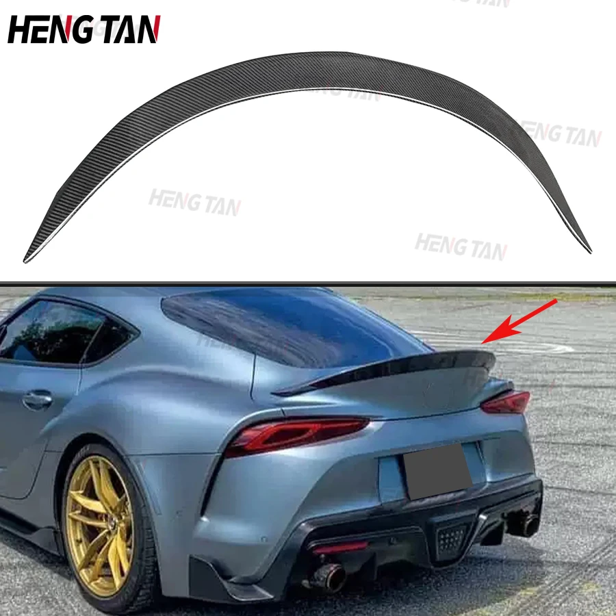 

Real Carbon Fiber Car Rear Trunk Spoiler Wing Parts For Toyota Supra GR A90 A91 MK5 Coupe 2019-2023 Body kit