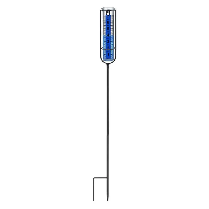 

Water Gauge For Rain Adjustable Height Rain Measure Gauge With Stake Precipitation Monitor Large Clear Numbers Measuring Tool