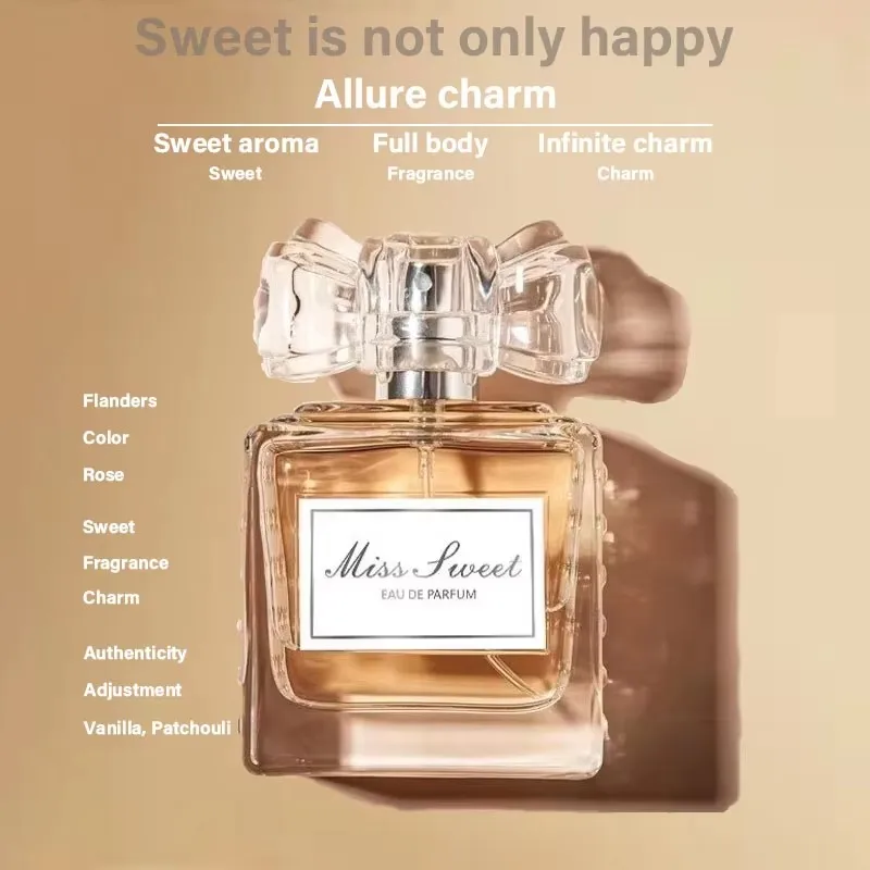 Miss Sweetheart 50ml Women's Perfume Lasting Fresh and Elegant Perfume Light Floral Notes Originales Daily Dating.