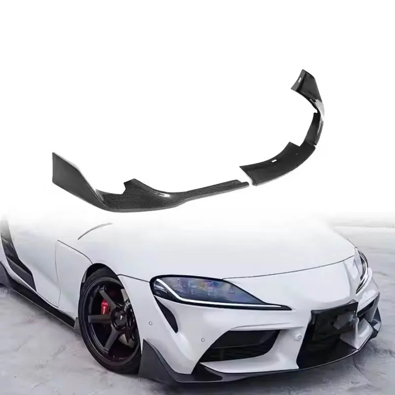 

For 2020-2024 Toyota GR Supra A90 A91 MK5 JDM Style 3-Piece Carbon Fiber Front Lip Spoiler Body Kit