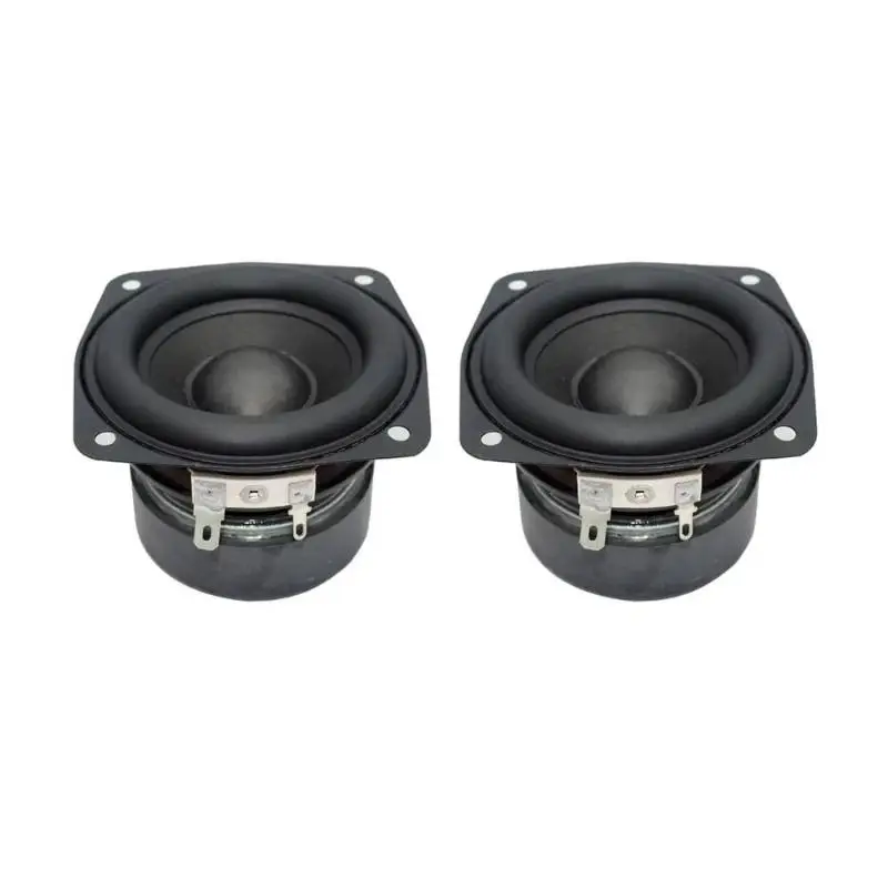 1Pcs 4Ω 20W Subwoofer Speaker 4 Inch Convex Bass Square Woofer DIY Bookshelf Speakers Hifi Home Sound Theater