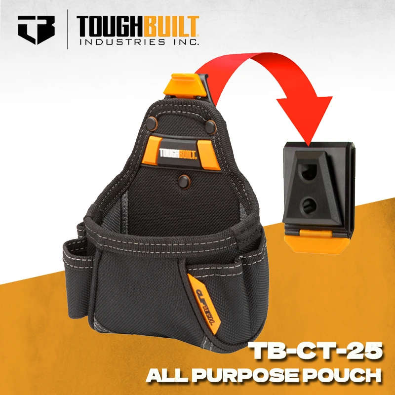 

TOUGHBUILT TB-CT-25 Универсальная сумка для рулетки Портативная сумка для хранения на поясе Прочная сумка-органайзер для инструментов
