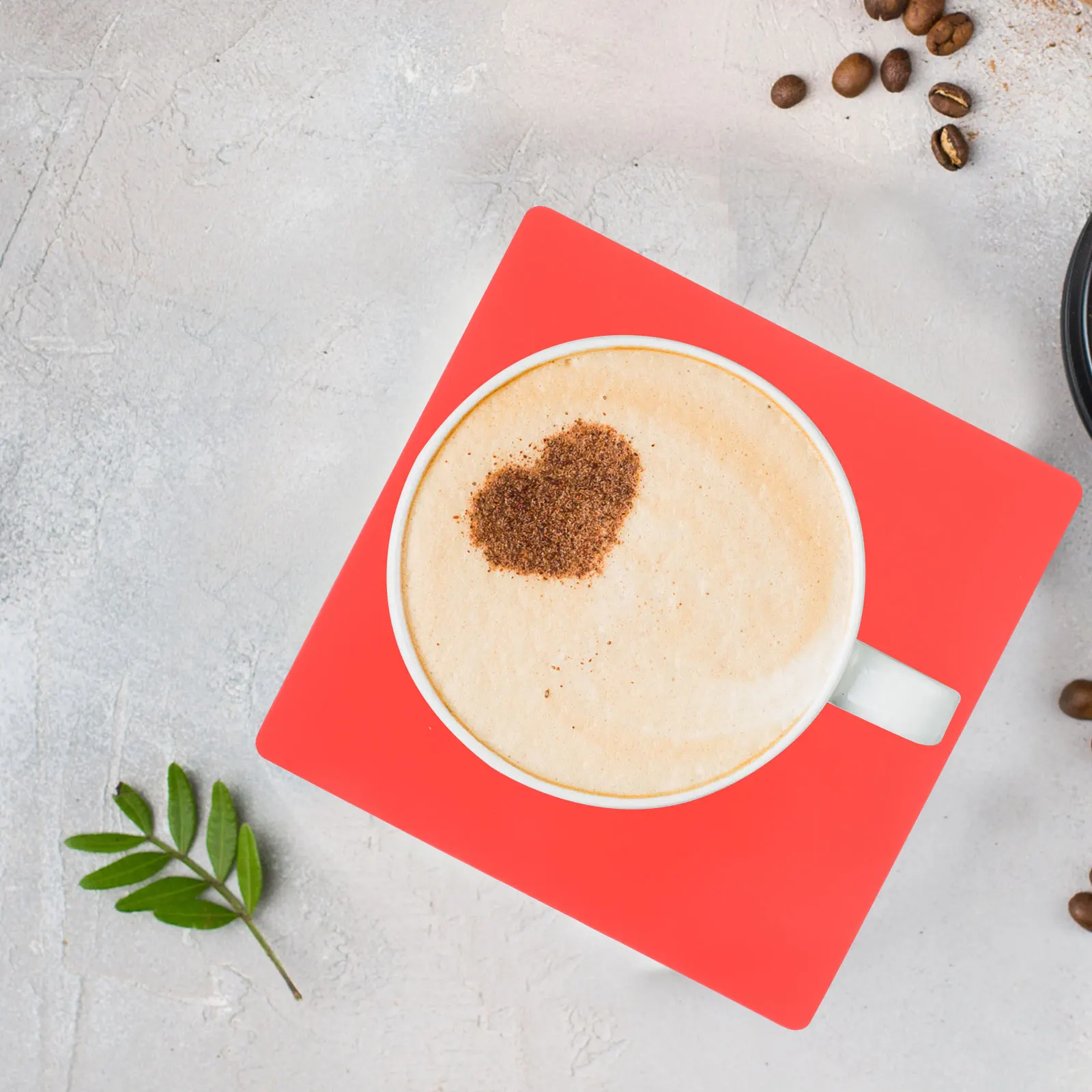 

4Pcs Silicone Coaster Set Square Non-Slip Insulated Cup Mats Heat Resistant Drink Pad for Table Household Decorative Anti-Scald