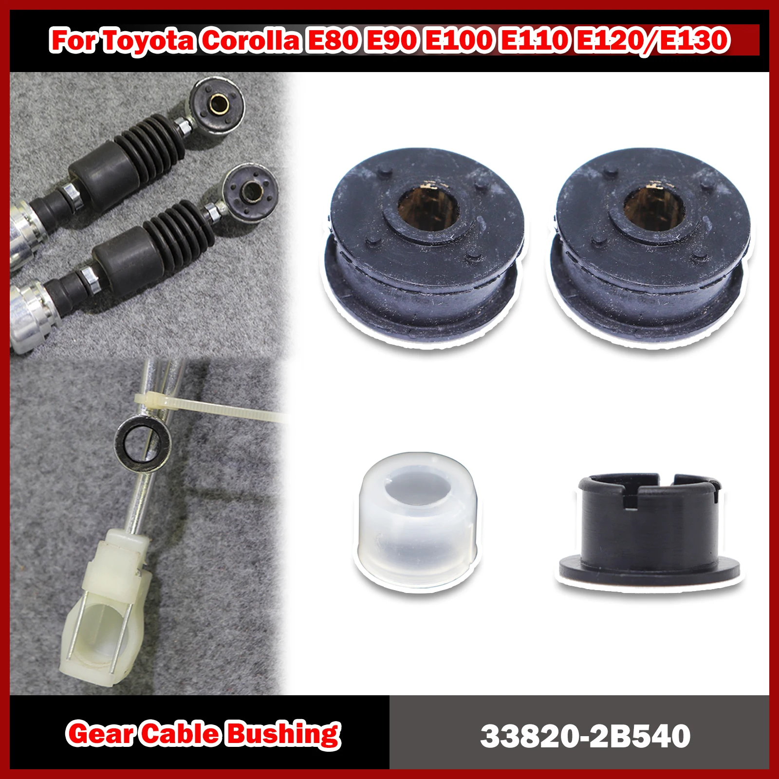 

Manual Gearbox Shift Cable Linkage Bushing For Toyota Corolla E80 E90 E100 E110 E120/E130 Shifter Lever Selector Rod Bushing