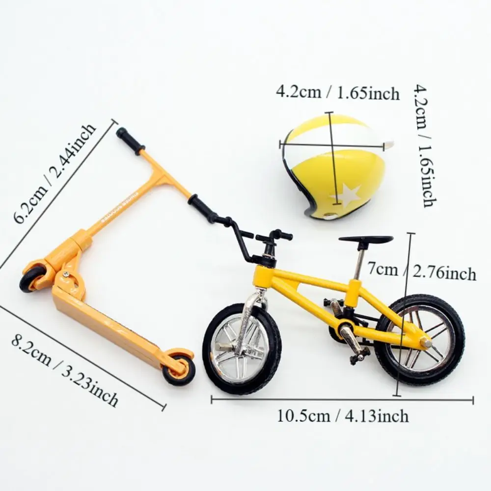 Creative Dollhouse Simulated Bicycle Scooter Helmet Set Micro Delicate Desktop Ornaments Doll House Decorative Accessories
