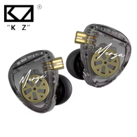 Original KZ Merga Dynamic Driver In Ear Earphones HiFi Heavy Bass Sports Music Noise Reduction Earphones Monitoring Earphones KZ