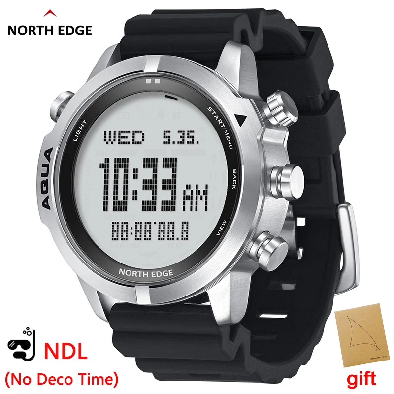 North EDGE AQUA Outdoor Digital Watches Men\'s Diving Waterproof Compass Military Watch for Men