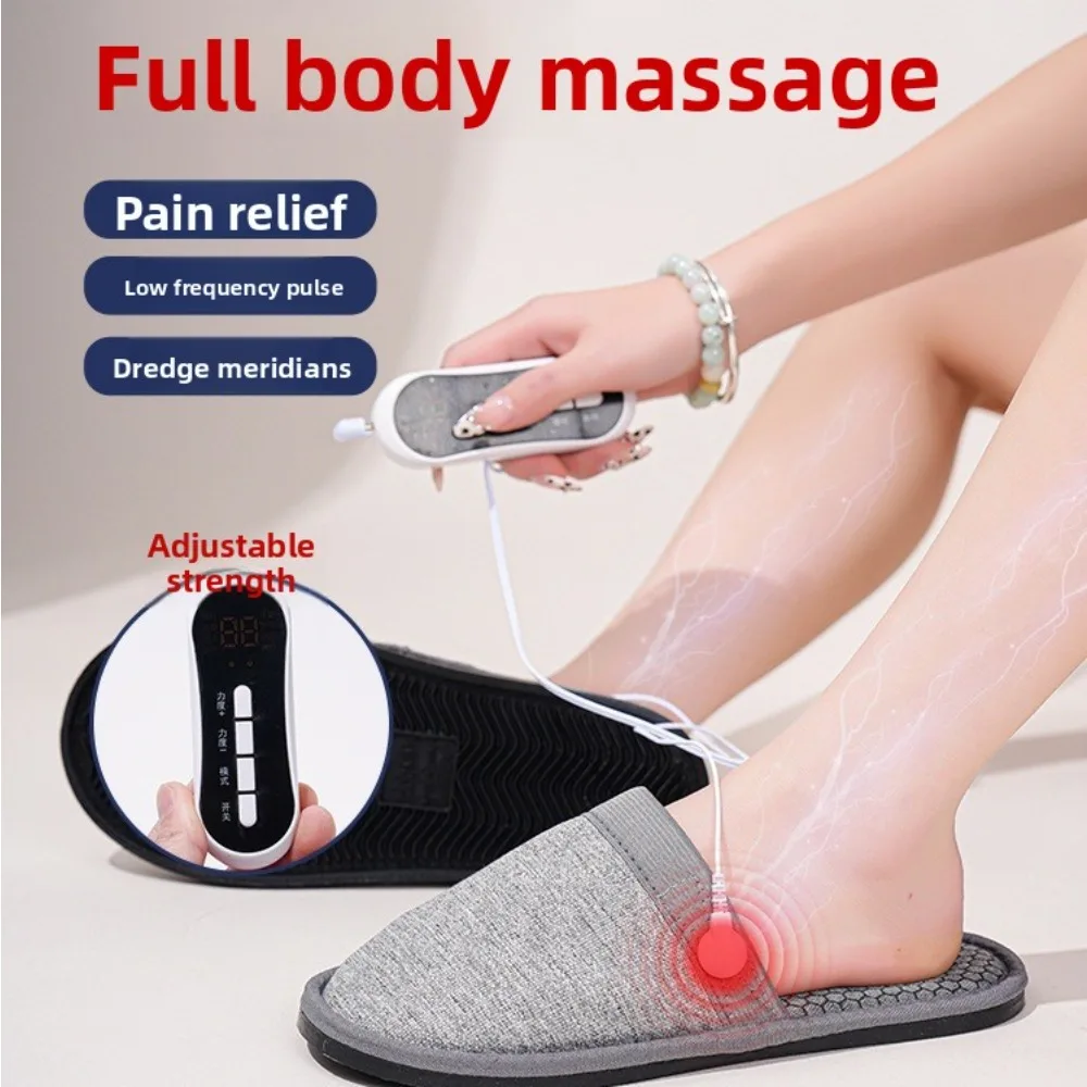 รองเท้าแตะนวดเท้า ชีพจรไฟฟ้าบำบัด นวดกล้ามเนื้อเท้า EMS ไมโครเคอร์เรนท์ ผ่อนคลายกล้ามเนื้อเท้า รองเท้าบรรเทาความเมื่อยล้า