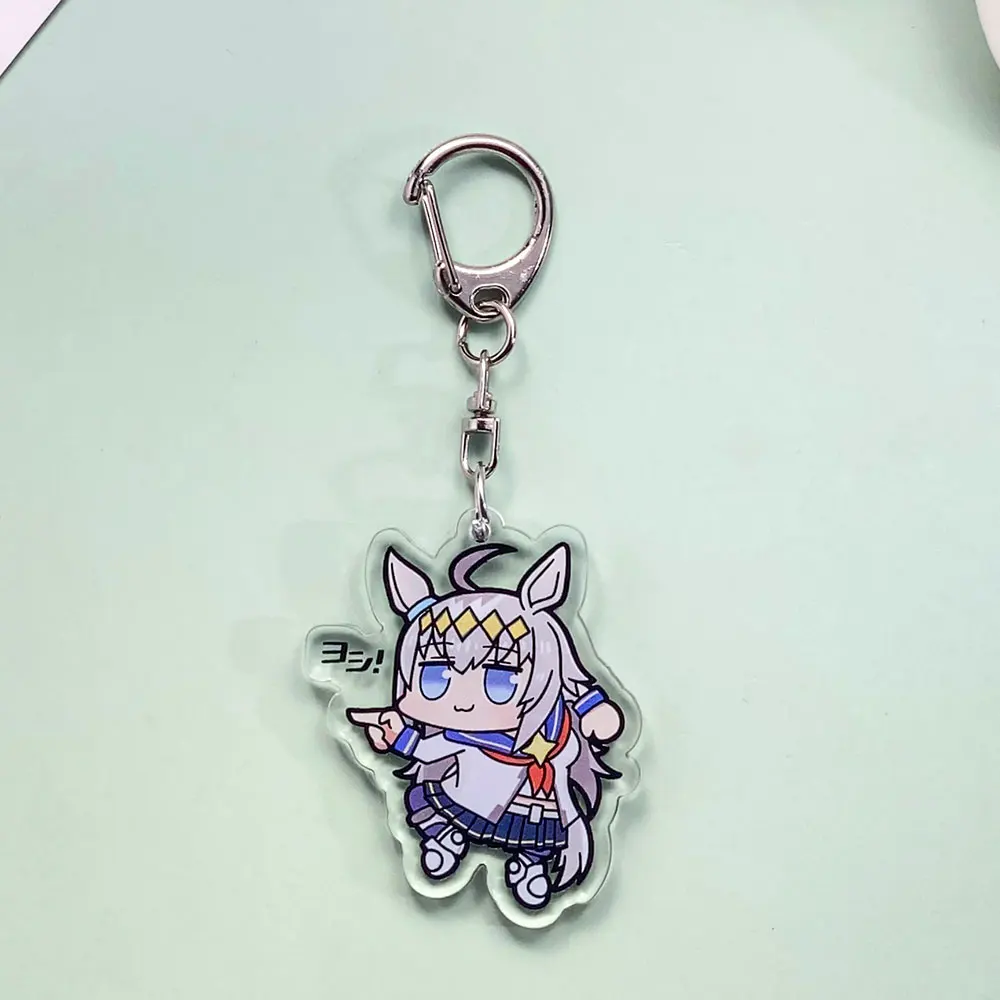 شخصيات أنيمي Uma Musume الاكريليك سيارة المفاتيح اكسسوارات العصرية حقيبة أنيقة سحر ظهره قلادة حلقة رئيسية هدايا للأصدقاء