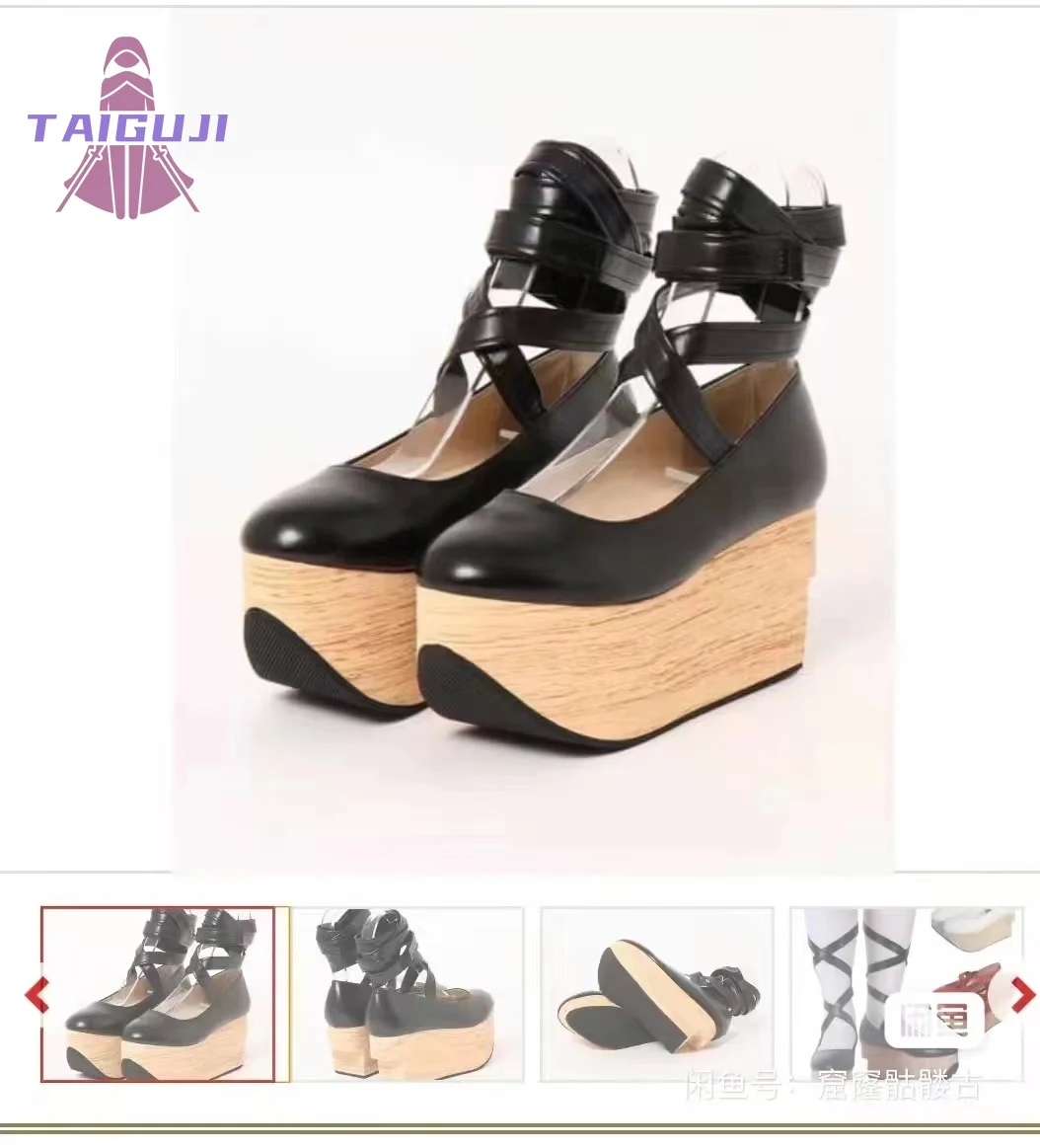 

Fulujiacos Womens Platform High Heel Pumps Sandals Cross-straps Lolita Cosplay Creepers Japanese Harajuku Shoes Rocking Horse