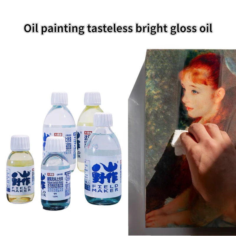 100ml/250ml Oil Painting Tasteless Quick Dry Bright Gloss Oil Acrylic Protectant DIY Art Painting Creation Anti-dust Material