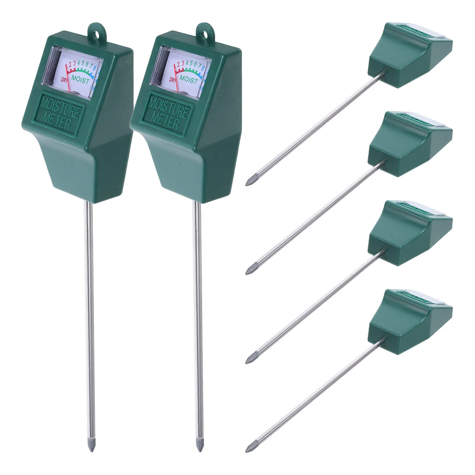 6Pcs Soil Humidity Meter Analog Garden Soil Tester No Battery Required Plant Water Gauge Accurate Moisture Sensor for Lawn