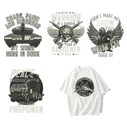 Military themed tank fighter soldiers iron on transfer for clothing dtf transfers ready to press Heat Transfer Printing