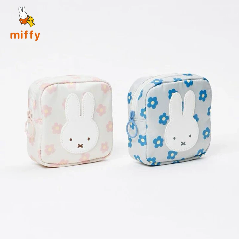 카와이 미피 보관 가방 핑크와 블루 꽃 크리 에이 티브 동전 지갑 다기능 패션 핸드백 애니메이션 액세서리 소녀 선물