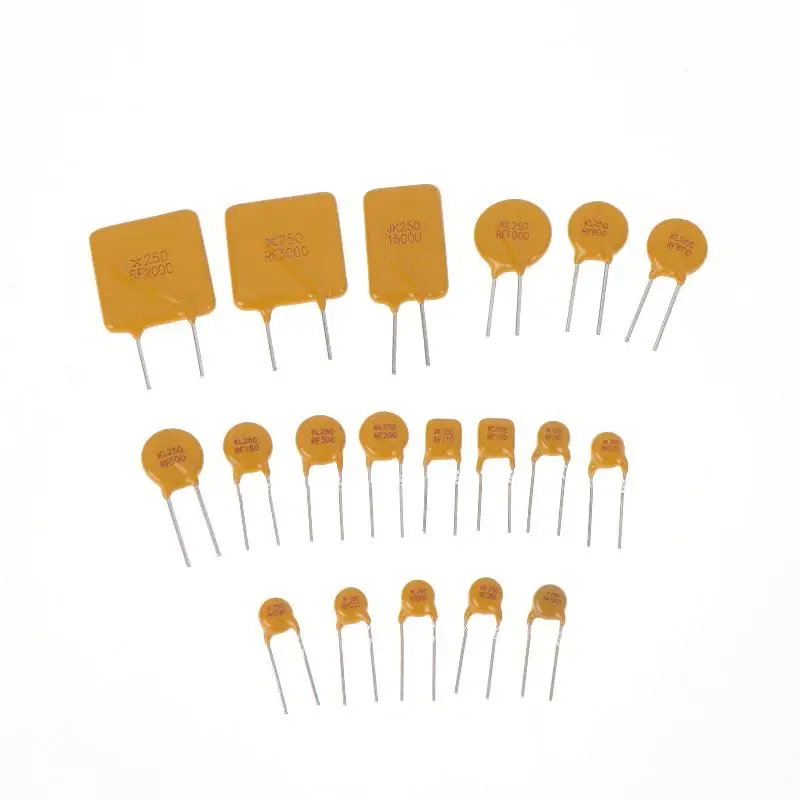 10Pcs PPTC Self-Recovery Fuses 250V 20MA-800MA 1A 1.5A 2A 3A Plug In Self Resettable Fuse DIY Accessories