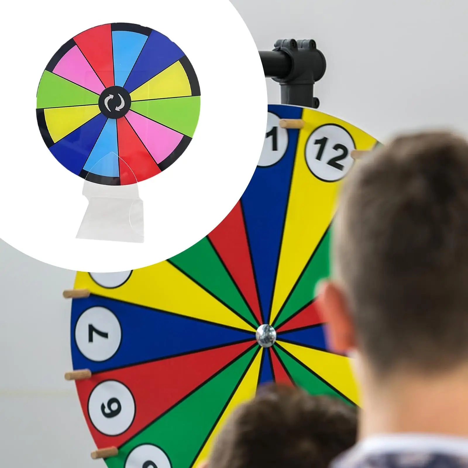 Roue de Roulette de table, roue de prix de 8 pouces pour les rassemblements, accessoires d'activité d'enseignement de fête, jeu d'apprentissage