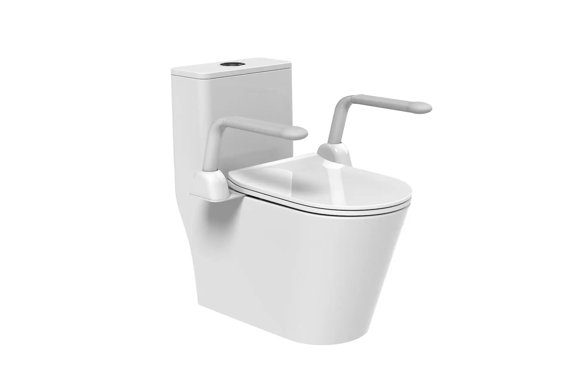 إطار أمان للمرحاض عالي التحمل مع قضبان دعم مساعدة للمرحاض مع أذرع لكبار السن والمعاقين والحوامل #6