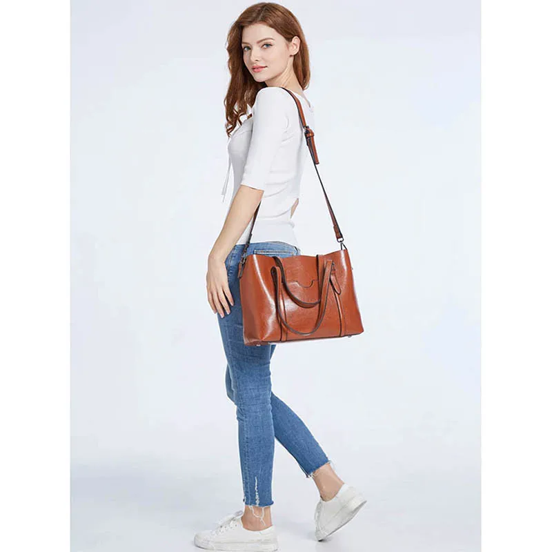 Bolsos cruzados de mensajero de gran capacidad Retro Unisex de cuero Artificial, bolsos de hombro con letras, bolso de mano para mujer