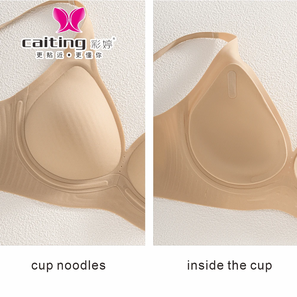 CAITING Nahtlose Frauen Unterwäsche Sexy V-ausschnitt frauen bh Kein Stahl Ring Bequeme Bh Frauen Unterwäsche Dünne Top Bh