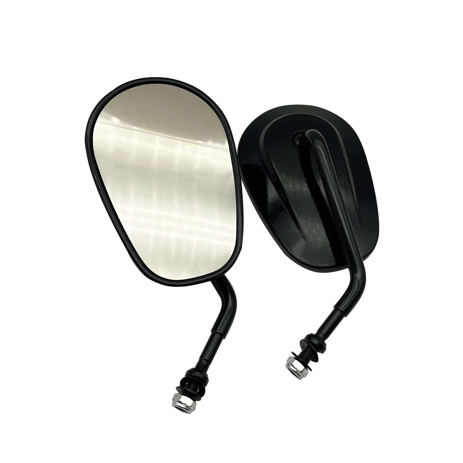 

Motorcycle 8mm Side Mirrors Rear View Mirrors For Harley Sportster XL Dyna Softail Touring Electra Road Street Glide Road King