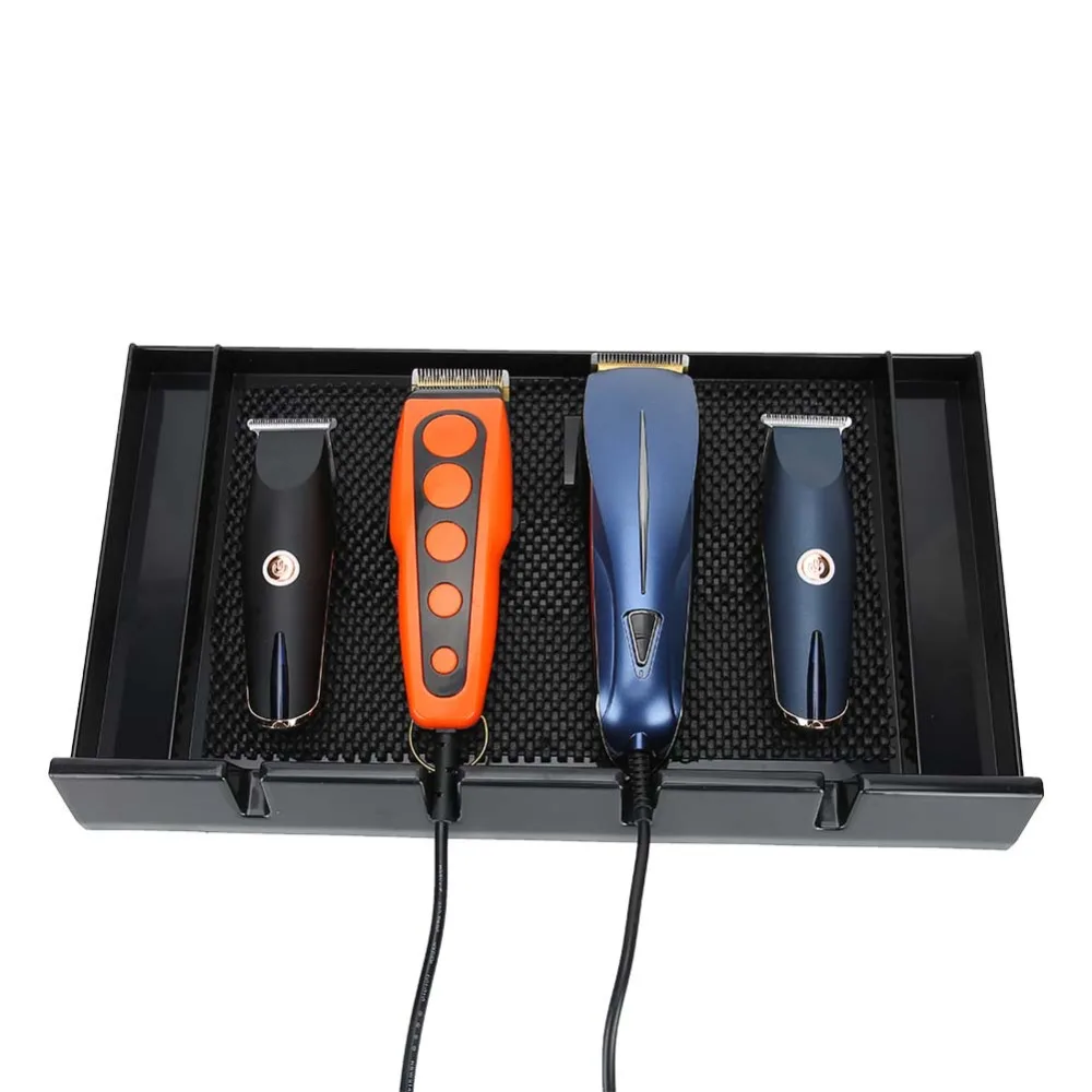 PC Hair Clipper Storage Box Anti Slip Design Push Pull Mechanism Hairdressing Tools Stand Durable Professional