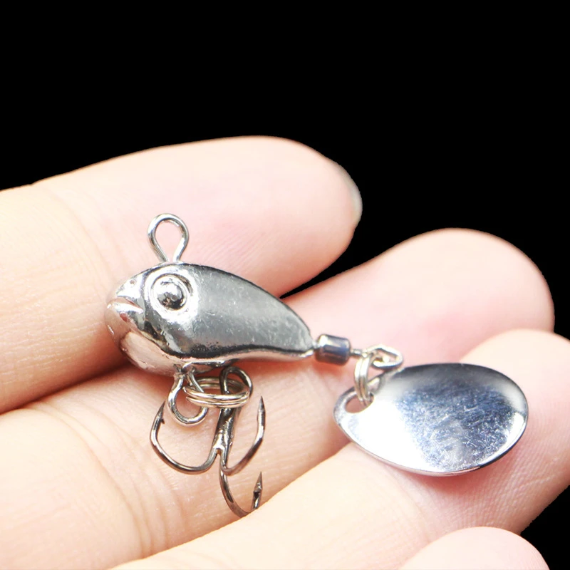 

Metal Mini VIB With Spoon Fishing Lure 8.5g Winter Ice Fishing Tackle Pin Crankbait Vibration Spinner Sinking Bait