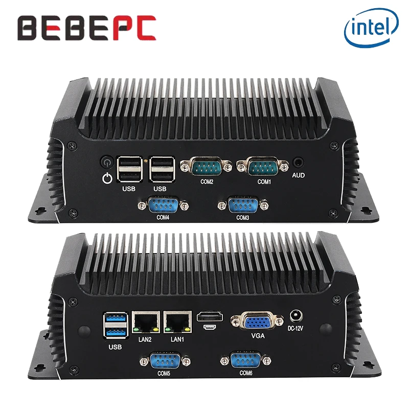 Intel Core I3-4158U Mini PC with 6xRS232 4xUSB2.0 2xUSB3.0 2xLAN 1xHDMI Support WiFi Linux Computer for Industrial Win10 Ready