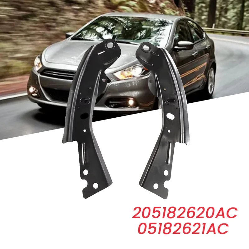 

1 Pair Car Headlight Upper Iron Bracket Black Iron For Dodge Dart 2012-2017 05182620AC 05182621AC