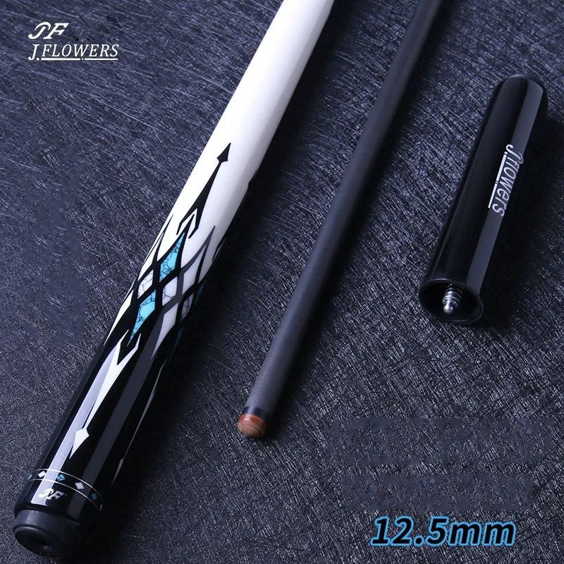 New Arrival JF40-09F Pool Cue Stick 12.5mm Tip Size Carbon Fiber Shaft Engraved Inlay Handle 1/2 Split With Pool Cue Case Set