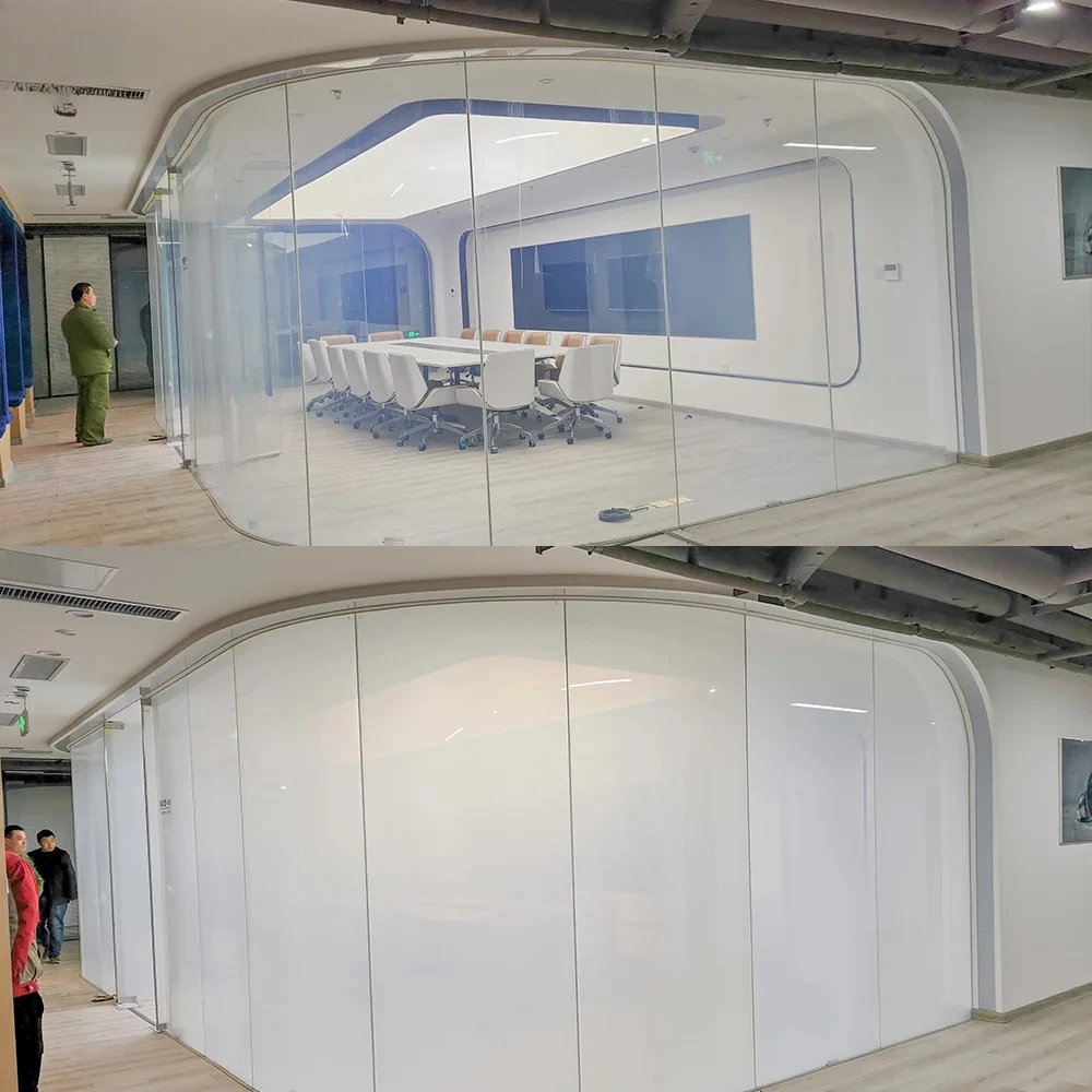 High Quality Decorative Clear Smart Glass PDLC Film Projection Screen Modern Design for Office/Meeting Room Partition/Privacy