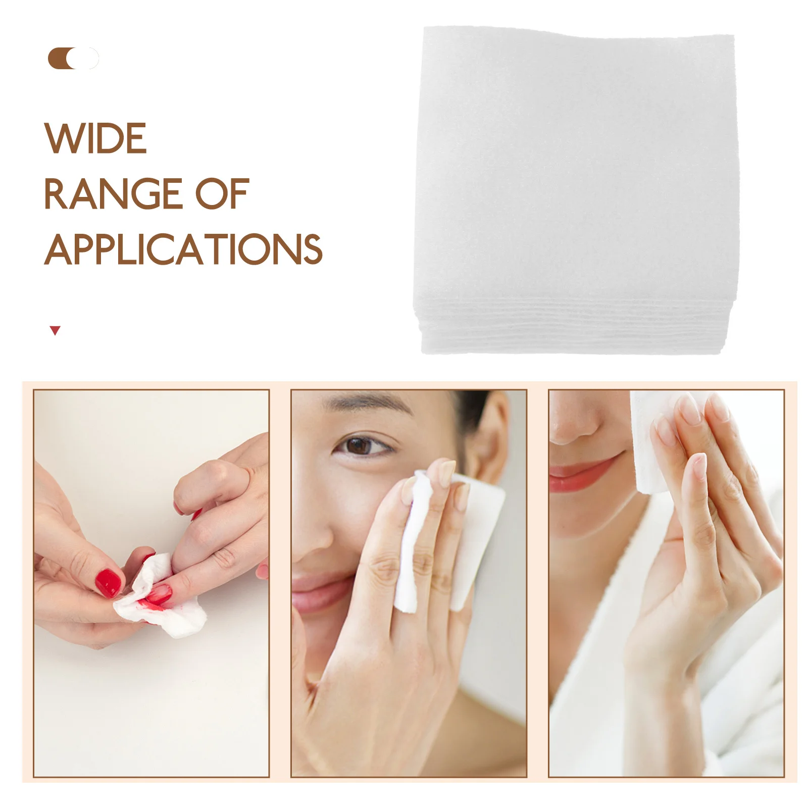 1000 قطعة من وسادات قطنية للمكياج رفيعة للغاية ناعمة ماصة للاستعمال مرة واحدة من القطن الصحي للوجه محمولة لإزالة مكياج الأظافر #4