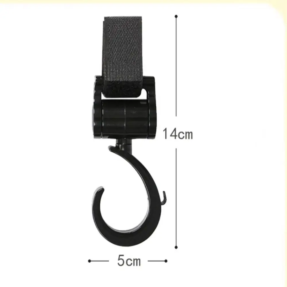 2/4 Pcs Adjustable Stroller Hook 360 Degree Rotatable Simple Installation Pram Hooks Secure Cart Organizer Hook Strollers