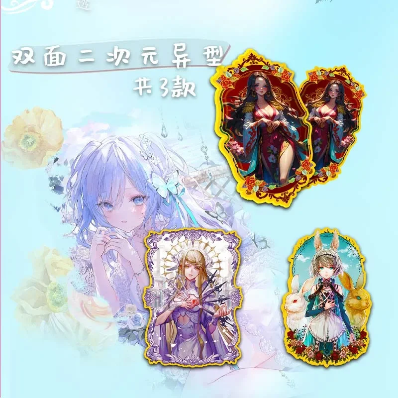 Goddess Collection Cards Flourshing Flowers Hobby Collectible Metal Cards Swimsuit Bikini Cards Birthday Toy Gifts