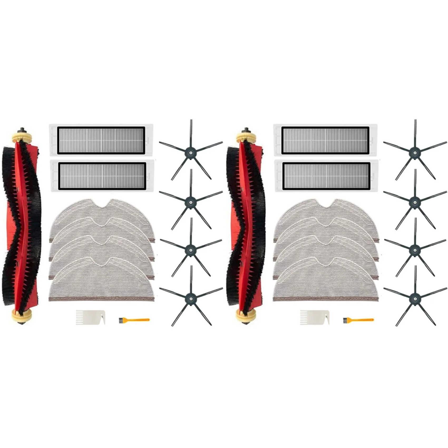 

BAAU 26 шт. запасные части для Xiaomi Roborock S6 S60 S65 S5 MAX S6 MAXV S6 Pure, аксессуары для пылесоса, щетки, фильтры