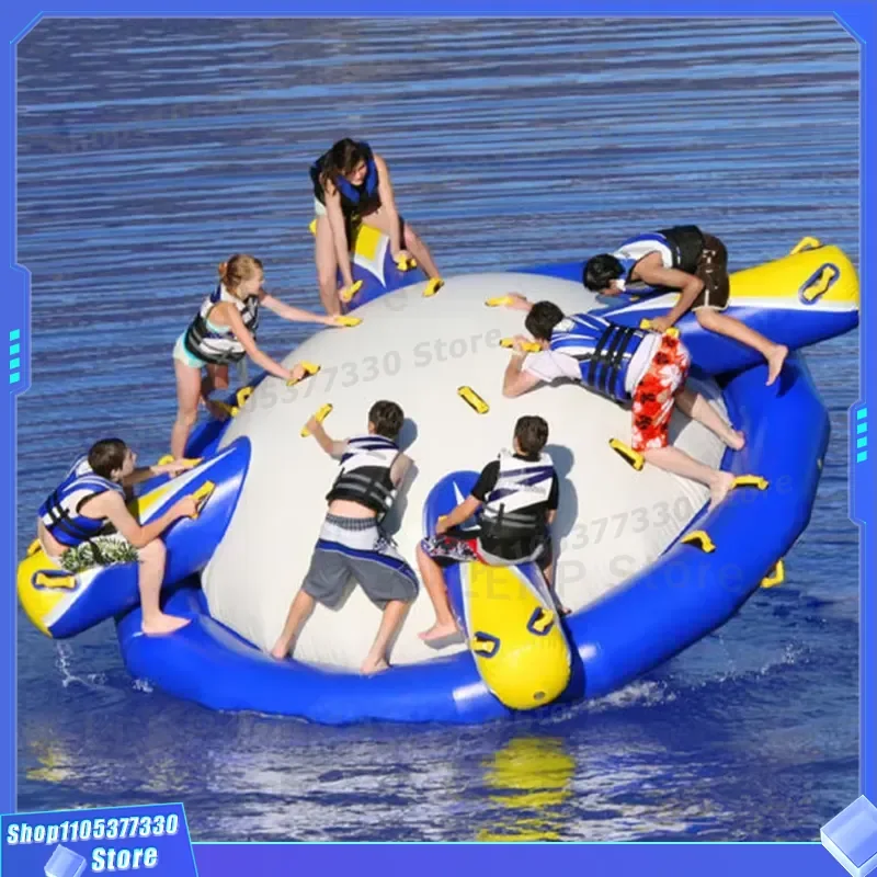 Customized Inflatable Rotating Water Toys Disco Boat Inflatable Spinning UFO Towable Tube for Water Entertainment