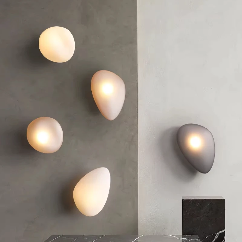 Nordic Pebble LED Wall Light Modern Glass Lamps Home Decoration Lighting for Living Room Corridor Bedroom Bedside - Loft Style