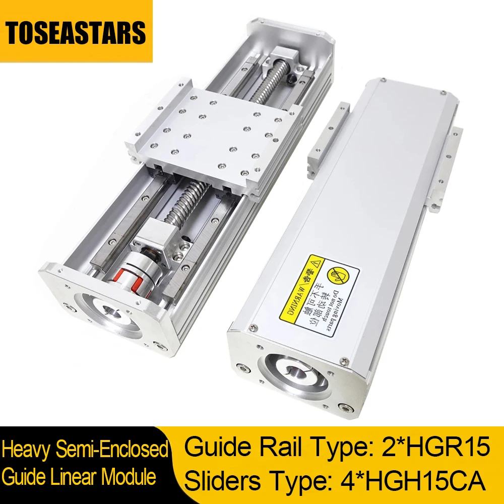 

Heavy Semi-Enclosed Module Sliding Table 125MM Width 15MM Guide 4Pcs HGH15CA Sliders Ballscrew SFU2005 Workbench Linear module