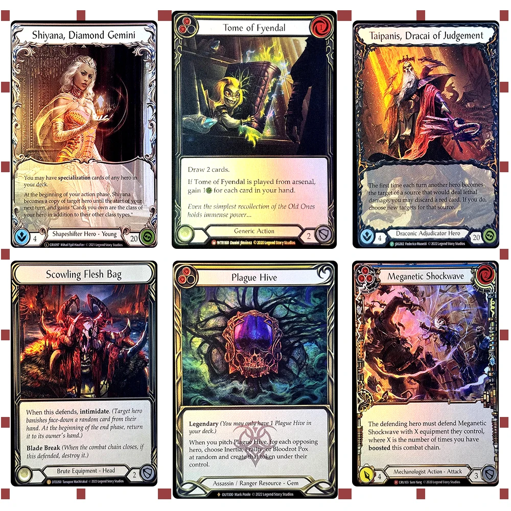 Flesh and Blood FOIL Proxy Cards FAB Tome of Fyendal Crown of Providence Vambrace of Determination Shiyana, Diamond Gemini